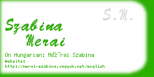 szabina merai business card